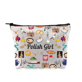 G2TUP Funny Polish Lover Gift Polish G-irl Makeup Bag Polish Landmarks Cosmetic Bag Polish Vacation Gift Polish Souvenir Gift (Polish G-irl MB)