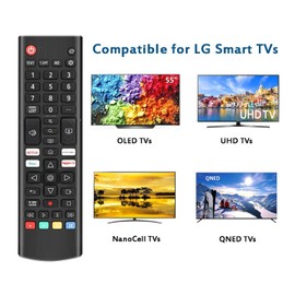 2 Pack Replacement Remote Control for LG Smart TV, AKB76037601 Universal Remote Control Compatible with All LG LED, OLED, LCD, webOS, 4K, 8K UHD, HDTV, HDR Smart TVs