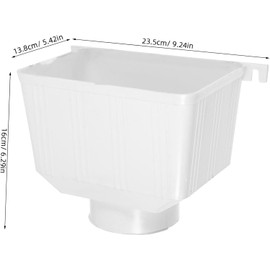 2 Piezas Rainwater Diverter para Downspout en Pvc Blanco, Conexión