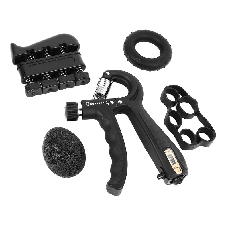 5Pcs Grip Strengthener Trainer Kit Hand Exercise Ball Finger Trainer