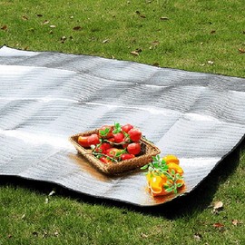 Small Silver Foil Picnic Camping Mat - Waterproof, Insulated, Portable, Double-Sided, Moisture-Proof, Cold-Blocking (Big Saver Discount) Small 2ea