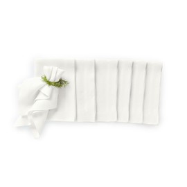Solino Home White Linen Napkins Set of 6-100% Pure Linen Cloth Washable Dinner Napkins 20 x 20 Inch for Spring, Mothers Day, Memorial Day, Father's Day, Summer - Sonoma