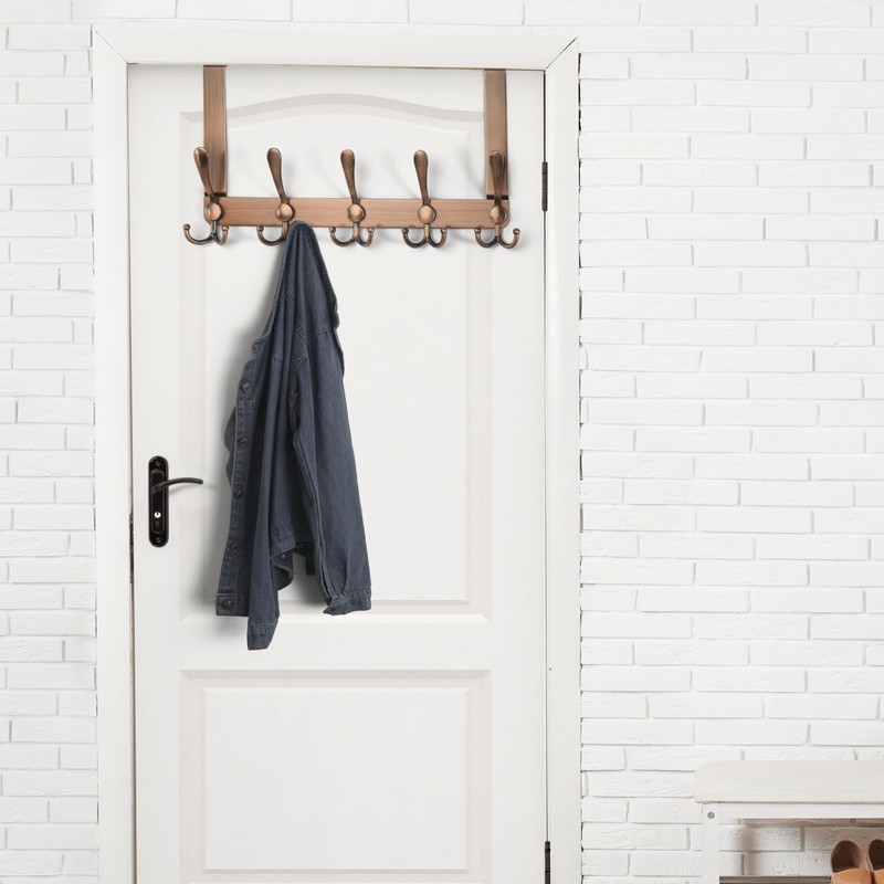 Dseap Over The Door Hook Hanger - 5 Tri Hooks,