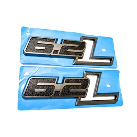 2pcs 6.2 Liter Emblems Side Fender 3D Decals Badge Replacement for F-150 Raptor 6.2 Liter F150