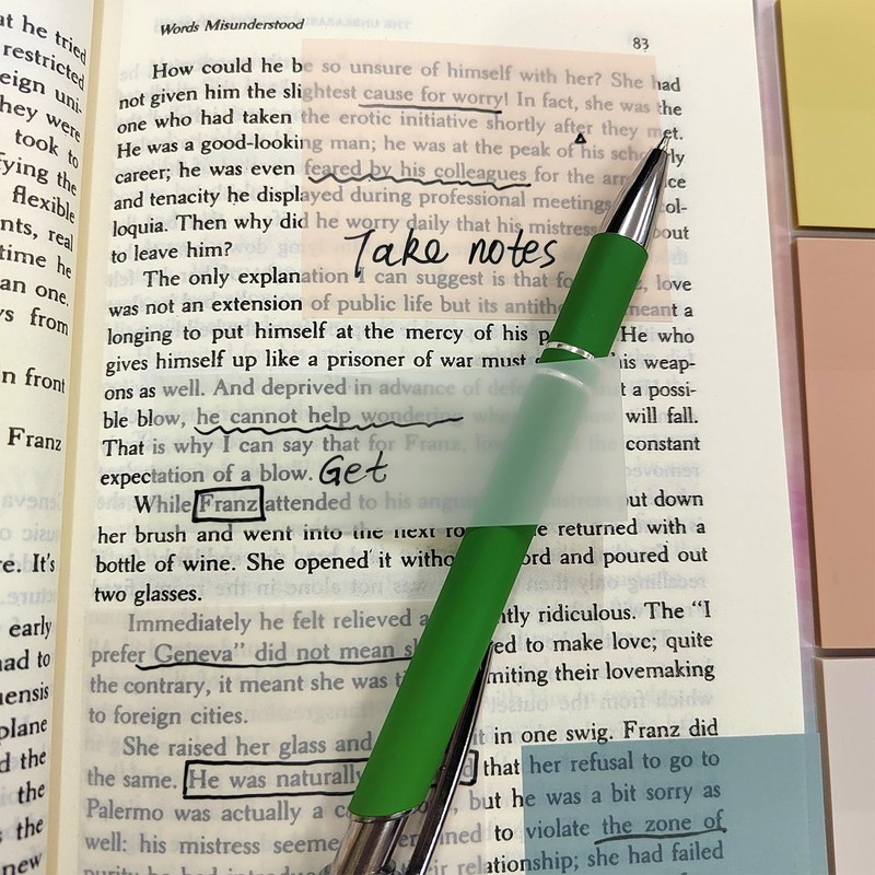 500 Transparent Sticky Notes Transparent Sticky Notes, Colourful Transparent Set