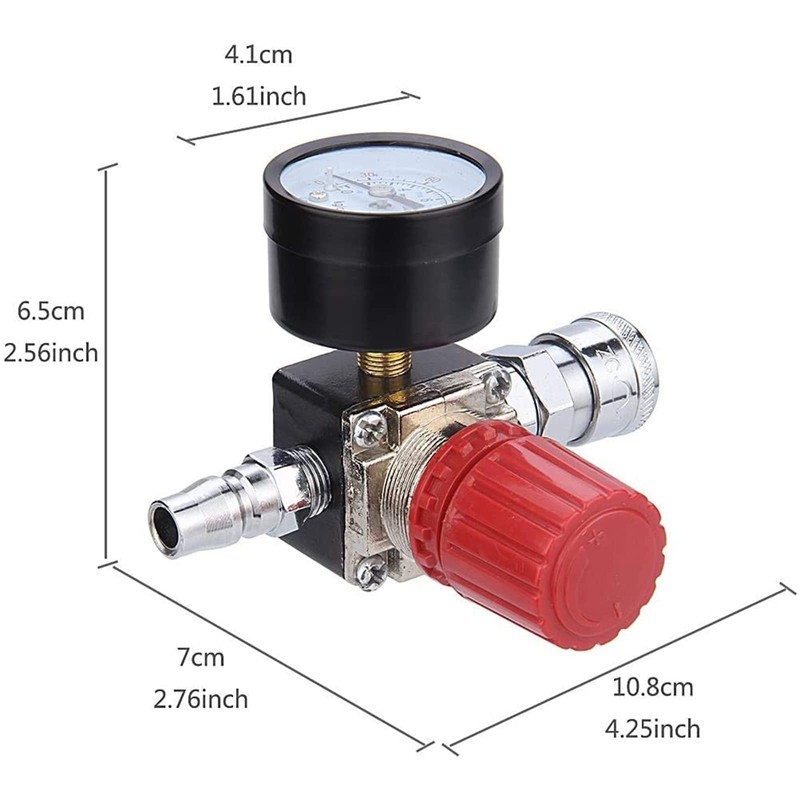Preciva Air Compressor Pressure Regulator with Dial Gauge, 0-175 PSI