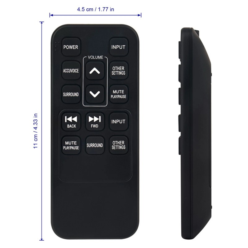 For Zvox Replacement Remote for ZVOX Accuvoice AV157 AV355 AV455