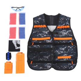 Camouflage Kids Toy Gun Clip Vest Kit Vest  Clips Soft Darts Goggle