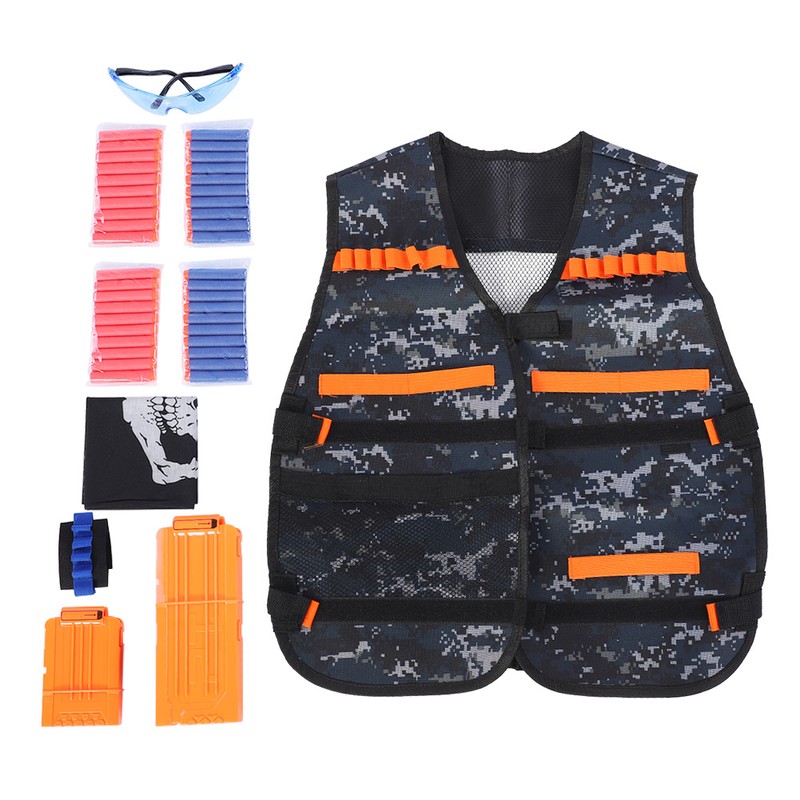 Camouflage Kids Toy Gun Clip Vest Kit Vest Clips Soft