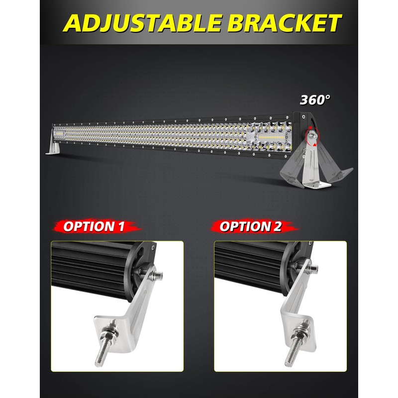 AKD Part LED Light Bar Side Mounting Brackets Kit Heavy