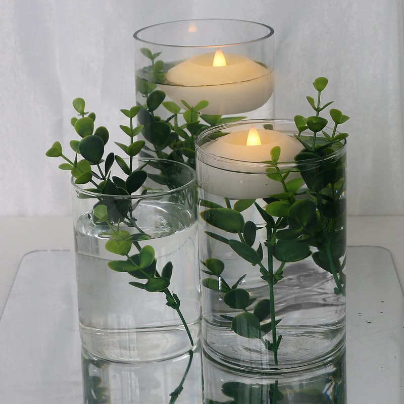 LARDUX 3 Inch Led Floating Candles - 12 PCS Flameless