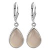I-be, Rose Quartz Gemstone Drop Earrings, 925 Silver, Length: 3.1