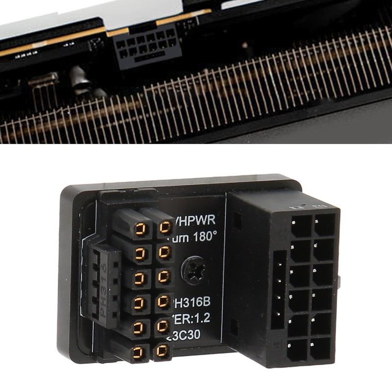ATX 16Pin Male to 16pin Female 180 Degree Angled Adapter