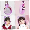 TEHAUX Rhinestone Headphones with Fuzzy Ball Design Over Ear Headset