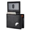 Wallet with AirTag Holder - Bifold Genuine Leather RFID Blocking