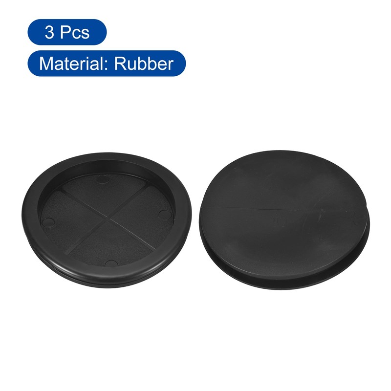 uxcell 3Pcs Rubber Grommets 3-9/16" (90mm) Drill Hole, 3-3/16" (81mm)