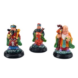 Feng Shui Painting Fuk Luk Sau/fengshui Three Gods W Free Mxsabrina Red String Bracelet D1035