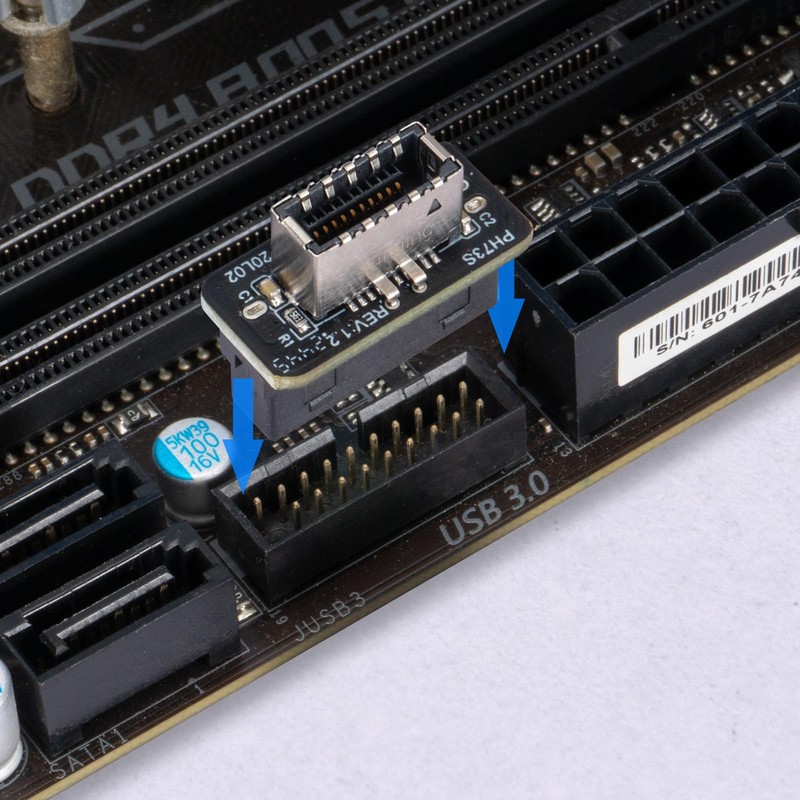 YSIUENG USB 3.2 Gen 1 to Gen 2 Header Adapter