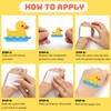 52 PCS Rubber Duck Temporary Tattoos for Kids, Yellow Duck