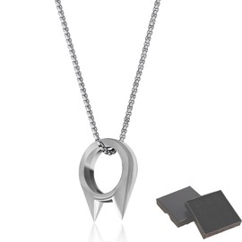 GGUFAY Cat Ears Ring Zinc Alloy Indestructible for Self-Defense / Emergency / Decoration Legal Ring Unisex / Universal Size Including Necklace, Silver, Stainless Steel, Artificial