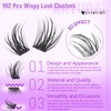 EYDEVRO Wispy Cluster Lashes Kit Natural Eyelashes Individual Kit 192