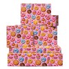 Girls Wrapping Paper Birthday - Donut Cupcake Macaron Pattern -