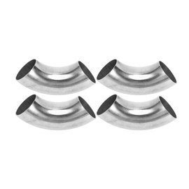 Motoforti 4 Pcs 90 Degree Mandrel Bend Elbow Car Modified Exhaust Pipe Tubing Piping 2" Inch OD Thickness 1.2mm/18GA 51x160x1.2mm 201 Stainless Steel 4pcs