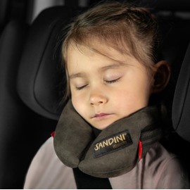 SANDINI SleepFix® Kids Outlast® - Kids Sleep Pillow / Neck Pillow with Support and Temperature Balancing - Child Seat Accessories for Car/Bike/Travel - Prevents Head from Tilting