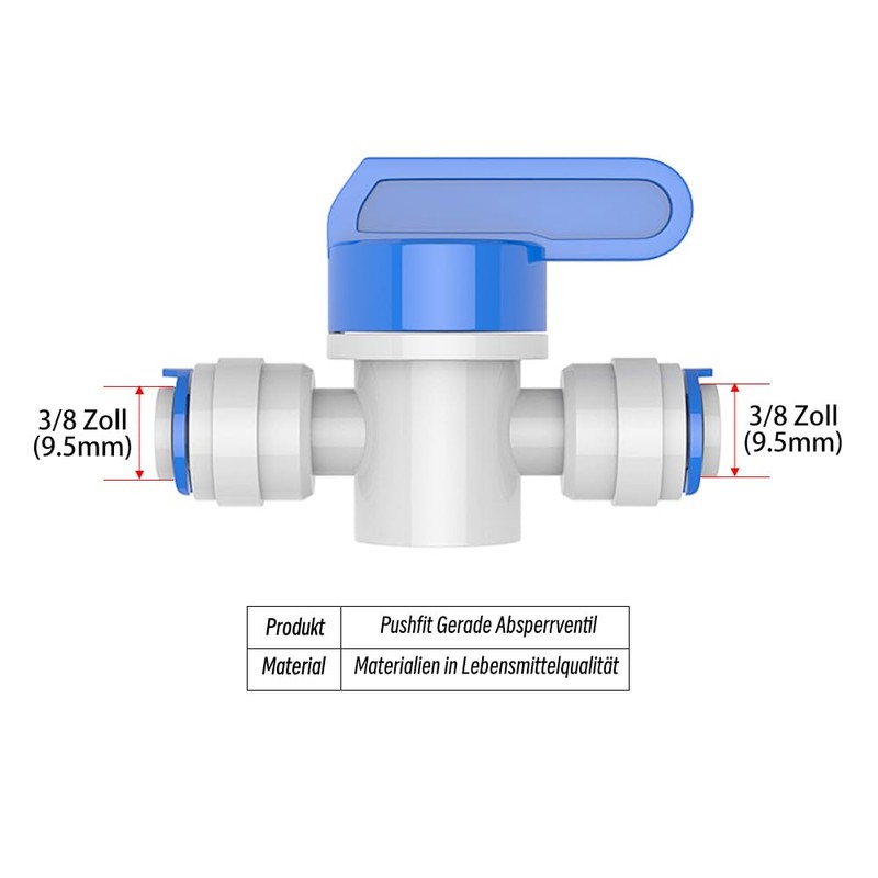 10pcs 3/8" Inline Faucet / Shut Off Valve Water Valve