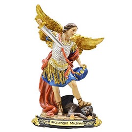 Saint Michael Statue Miguel Archangel Statue St. Michael The Archangel Statue Sculpture Saint (5 Inches)