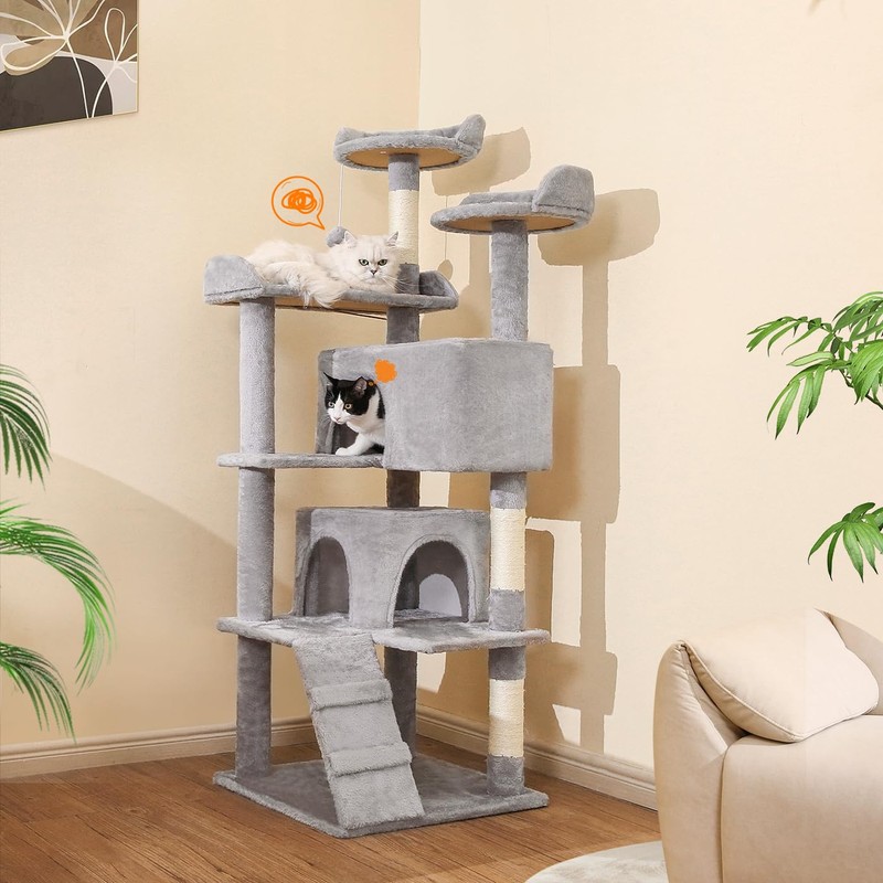 Made4Pets Cat Tree Tower 56in Cat Tower for Indoor Cats