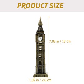 Homoyoyo 3pcs Big Ben Model Big Ben Souvenir Tool Kit England Building State Desktop Ornament England Big Ben City Decor for Home Resin Architectural Model Metal Alloy Golden Gate Bridge 3d