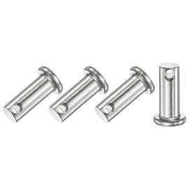 M METERXITY 4-Pack Single Hole Clevis Pins, M8 x 25mm 304 Stainless Steel Flat Head Clevis Pins for Mechanical Linkage/Fixed Parts/Ship Rigging, Link Hinge Pin Reusable