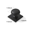 khtumeware 2 Pack 1-1/2 Inch Matte Black Cabinet Knobs with