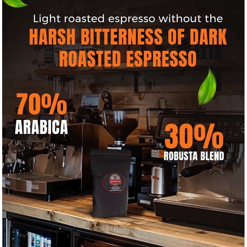 Nicoletti Coffee Espresso Roast 12oz Whole Beans (Made in Brooklyn