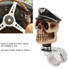 Skull Shape Steering Wheel Spinner 3cm Diameter Metal Resin Turn