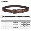 VONMELLI Men's Leather Belt with Classic Waist Belt Buckle for