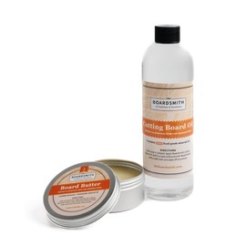 The Boardsmith Cutting Board Oil and Board Butter Set - Premium Cutting Board Wax and Food Grade Mineral Oil Cutting Board Kit - Butcher Block Conditioner (Medium)