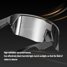 Smart Bluetooth Glasses,Polarized Sunglasses with Bluetooth Speaker,Sports Polarized Sunglasses for Cycling Running Baseball Skiing, Unisex