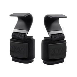 Weight Lifting Hooks, Gym Wrist Straps with Hand Grip Hooks for Deadlifts, Pull Ups, Powerlifting, Strength Training, Fitness Workout Lifting Straps for Men & Women, Gifts for Dad Him Husband - Pair