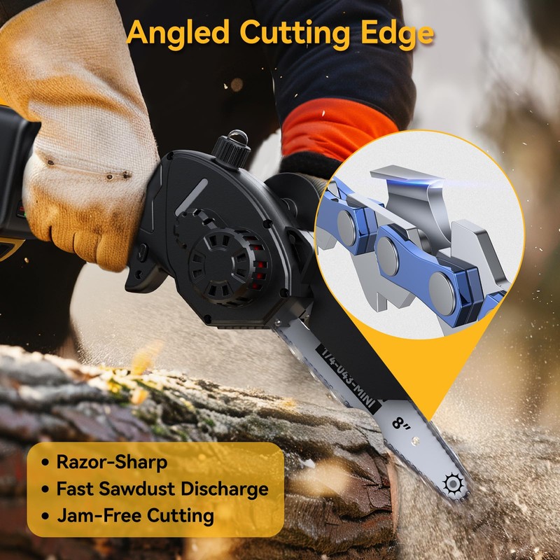 Chainsaw 8 Inch Chain Replacement - 2 Pack 8'' Mini