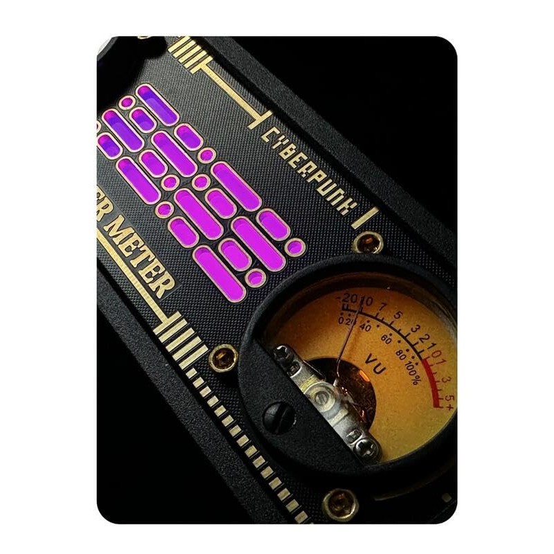 Sound Activated VU Meter RGB Backlight Desktop Audio Visualizer Plug&Play
