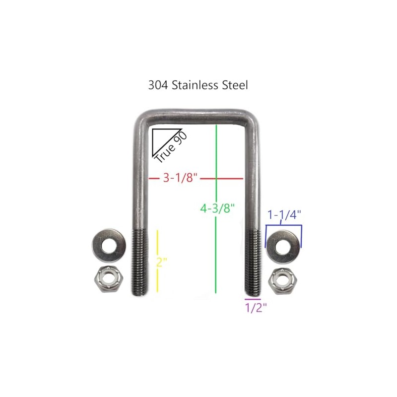 EZ Loader 1/2""-13 x 3-1/8"" x 4-3/8"" 304 Stainless Steel