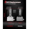 Torchbeam D1S HID Bulbs, 6000K Diamond White Xenon Headlight Bulbs,