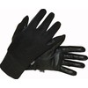 Ryda Ladies Fleece Back Leather Winter Horse Riding Gloves (Black,