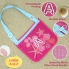 3Pcs Alphabet Printed Seashell Bags, Lightweight & Foldable Kids Beach