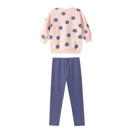 Youlebao Girls' Sweatshirt and Leggings Set - Soft Fleece 2-Piece Outfit for Toddler Kids Ages 2-7 (03#rainbow, 6T)