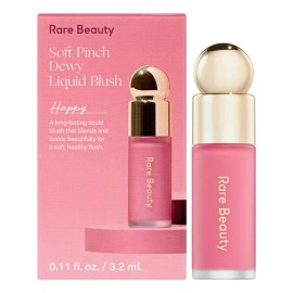 Rare Beauty liquid blush mini soft pinch tono happy