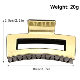 6 Pcs Big Hair Claw Clips, MH MOIHSING Hair Clips with Strong Fixing Force, Nonslip Hair Claws Plastic Girls Hair Claw Clamps, Strong Hold for Thick Hair Fashion Hair Clip Accessories for Women Girls