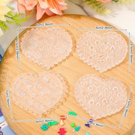 Polymer Clay Mini Molds, 4 Pcs Mushroom Polymer Clay Silicone Molds Fall Polymers Clays Mold Earring Polymers Mold for Jewelry（4 Shapes, Substitute Micro Clays Cutters）